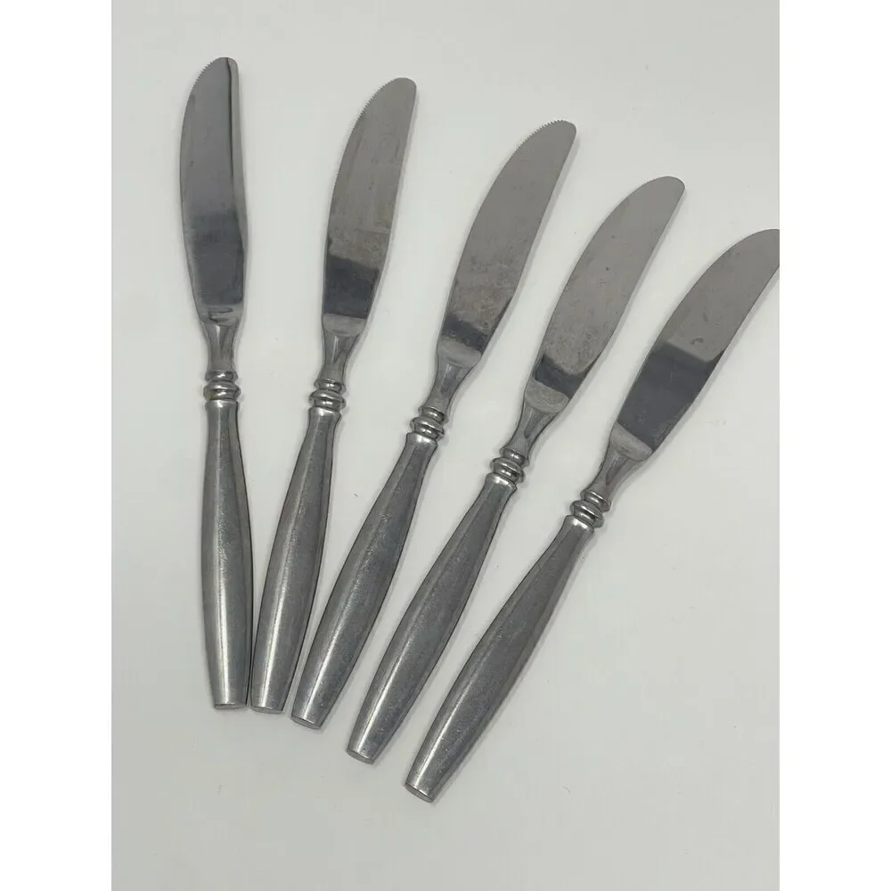 Reed & Barton Rebacraft Japan Stainless Perth Dinner Knife 8 3/8” Set Of 5